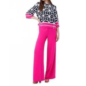 NEW TRINA TURK wide-leg verity 2 pant in pink